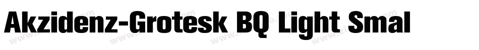 Akzidenz-Grotesk BQ Light Small字体转换